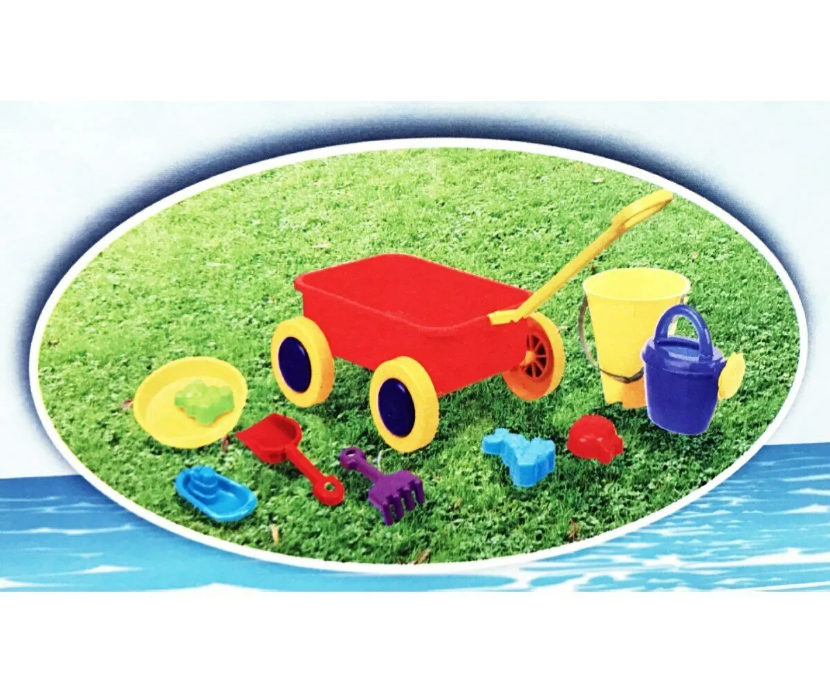 10pc Kids Sand & Garden Set Pretend Play/Beach/Shovel/Bucket/Rack/Watering Can