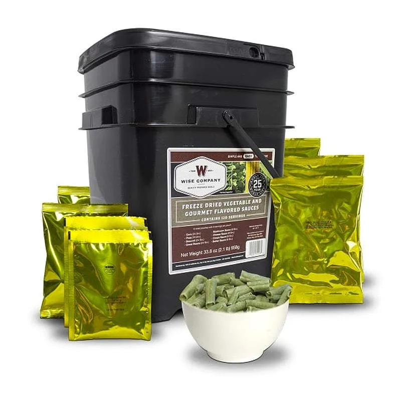 240 Serving Grab n' Go Buckets - Freeze Dried Vegetable & Sauces