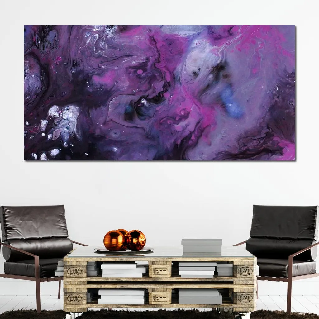 Abstract Purple & Black Canvas