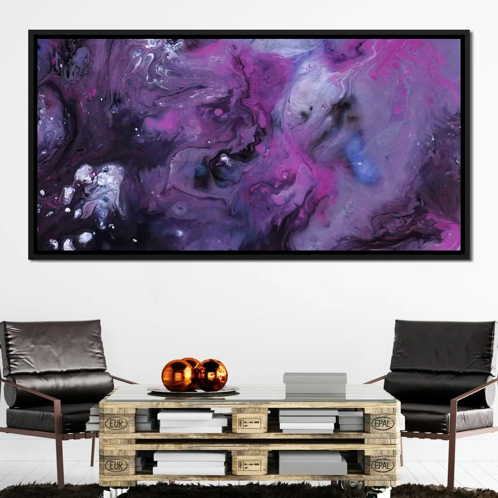 Abstract Purple & Black Canvas