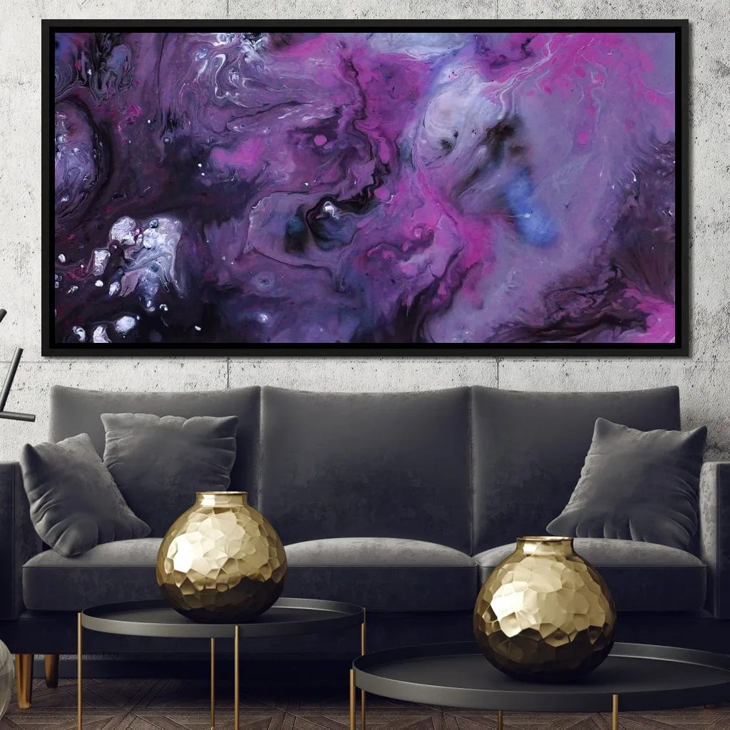 Abstract Purple & Black Canvas