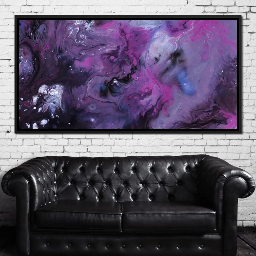 Abstract Purple & Black Canvas