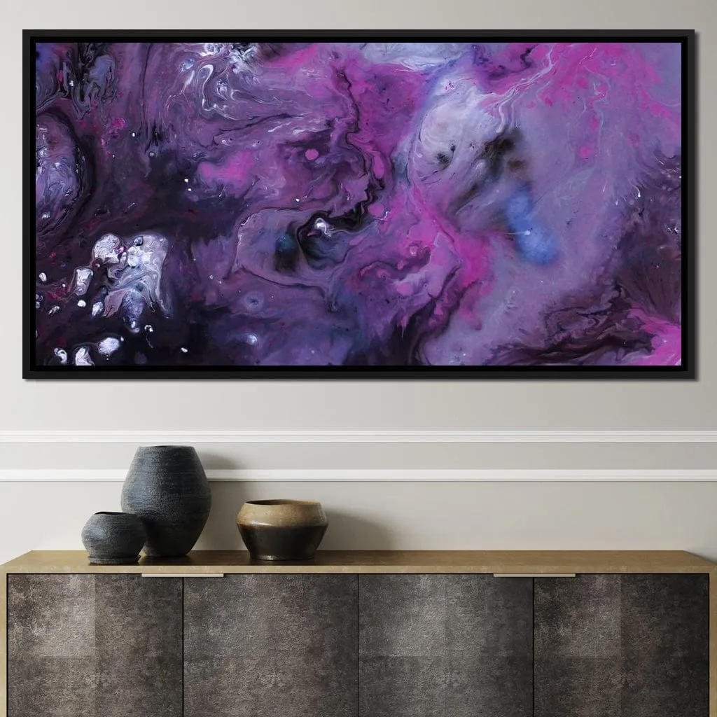 Abstract Purple & Black Canvas