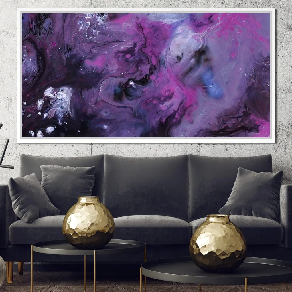 Abstract Purple & Black Canvas