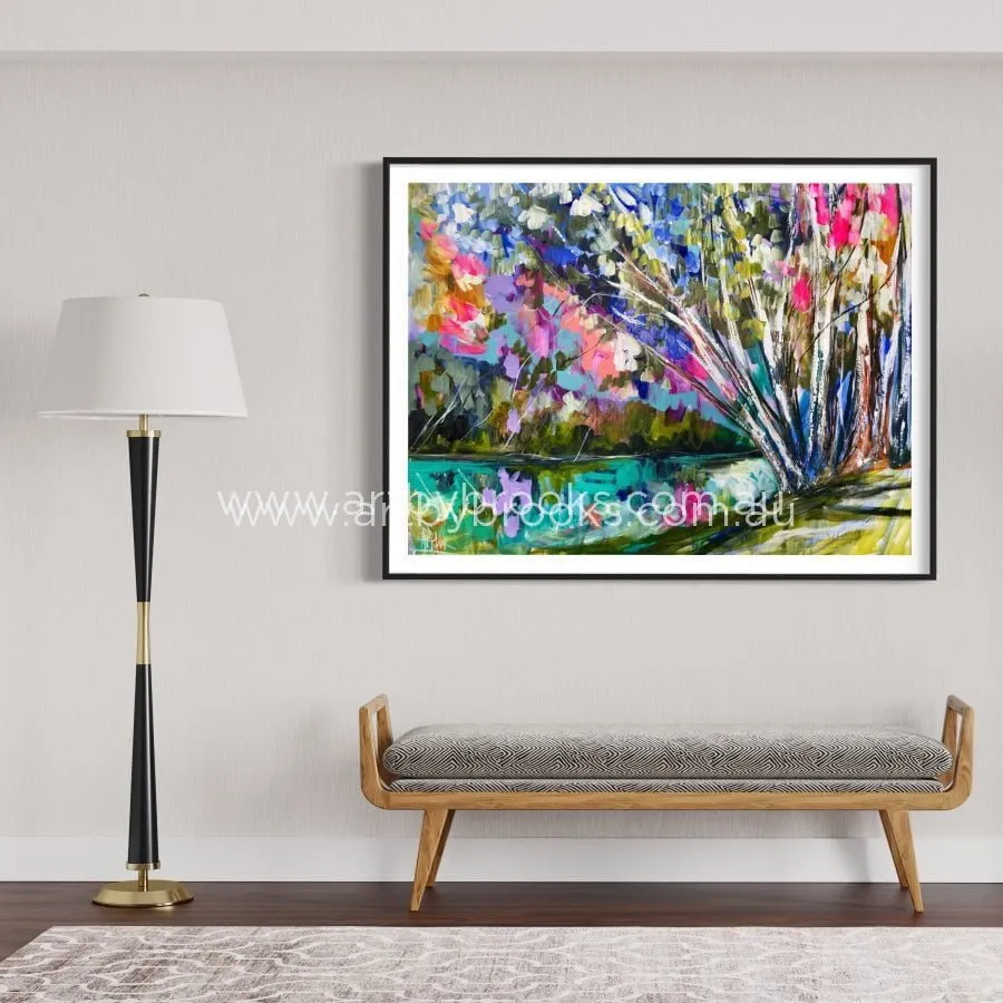 After the rain river gums - art print