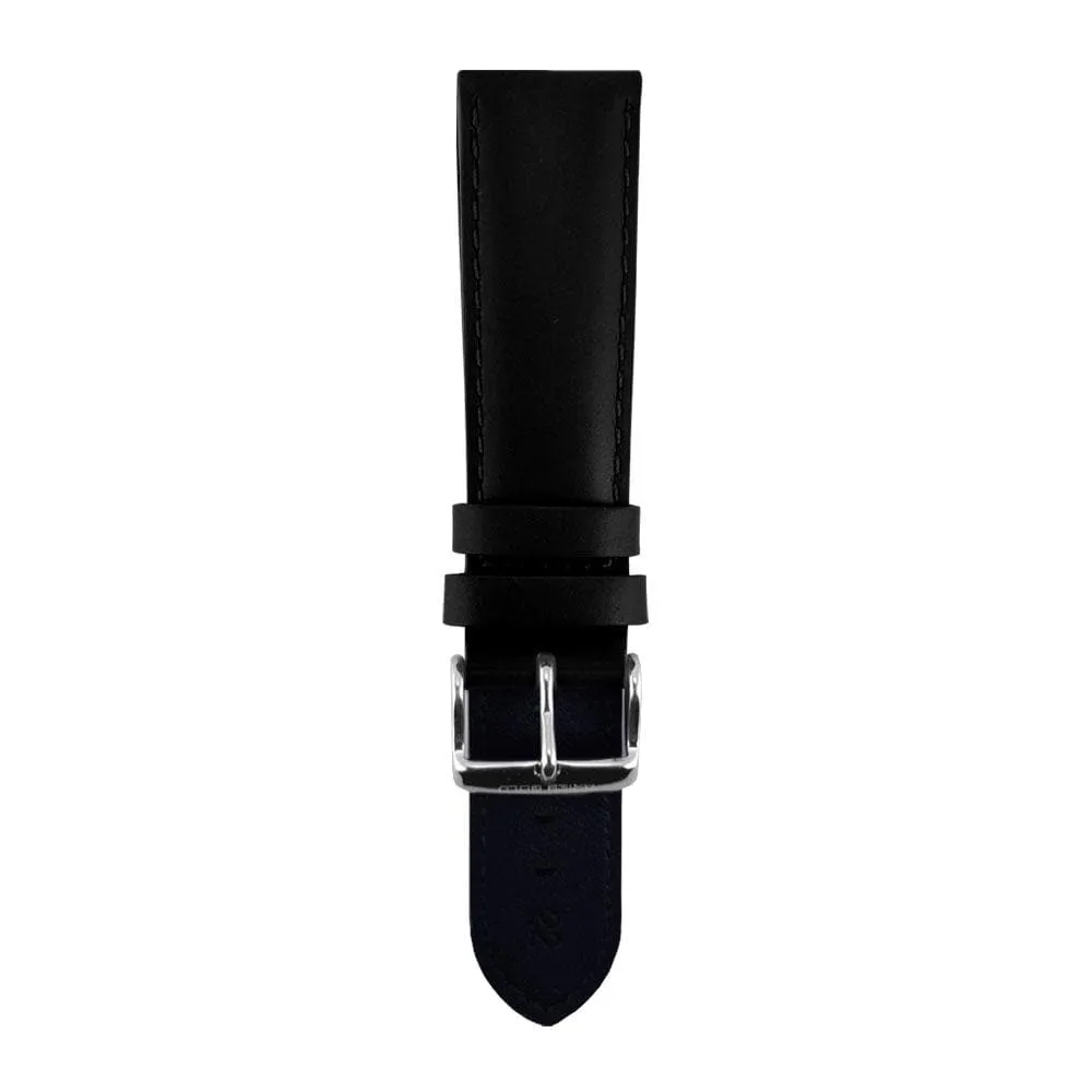 ARIES GOLD RICH BLACK AG-L0019-18 LEATHER STRAP