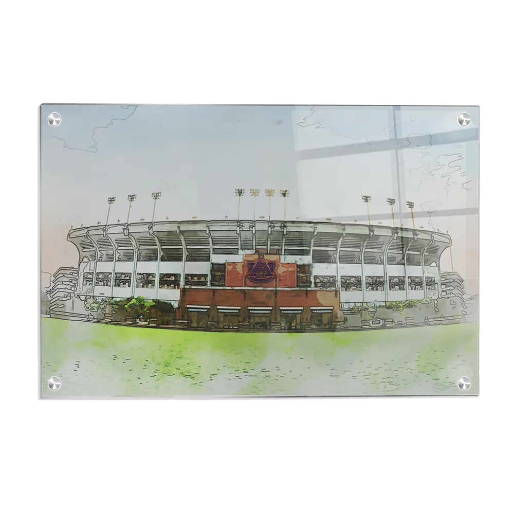 Auburn Tigers - Jordan-Hare Stadium Watercolor