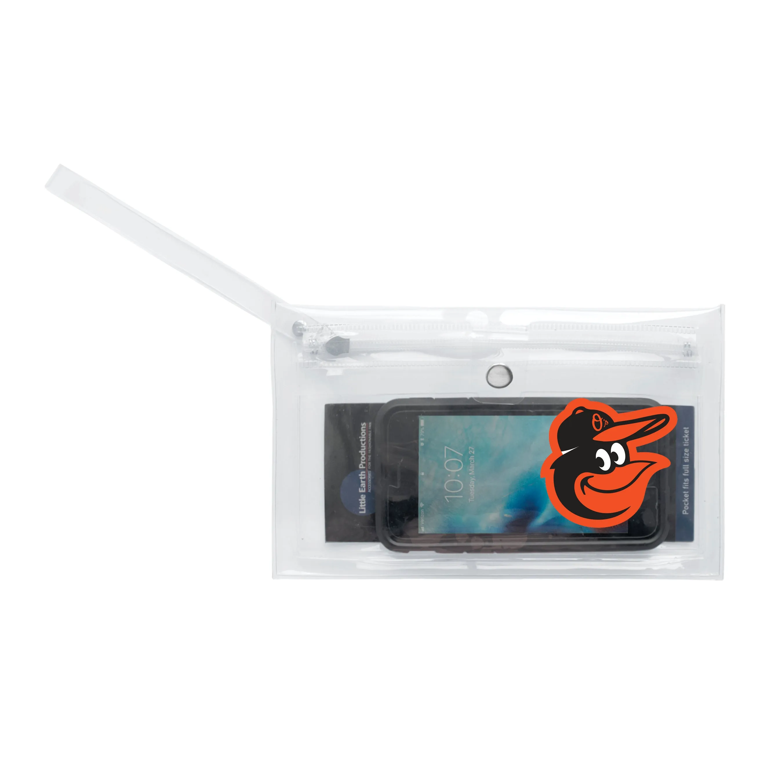 Baltimore Orioles Clear Ticket Wristlet