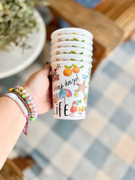 Beach Life Reuseable Cups