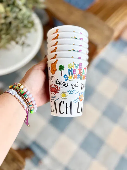 Beach Life Reuseable Cups