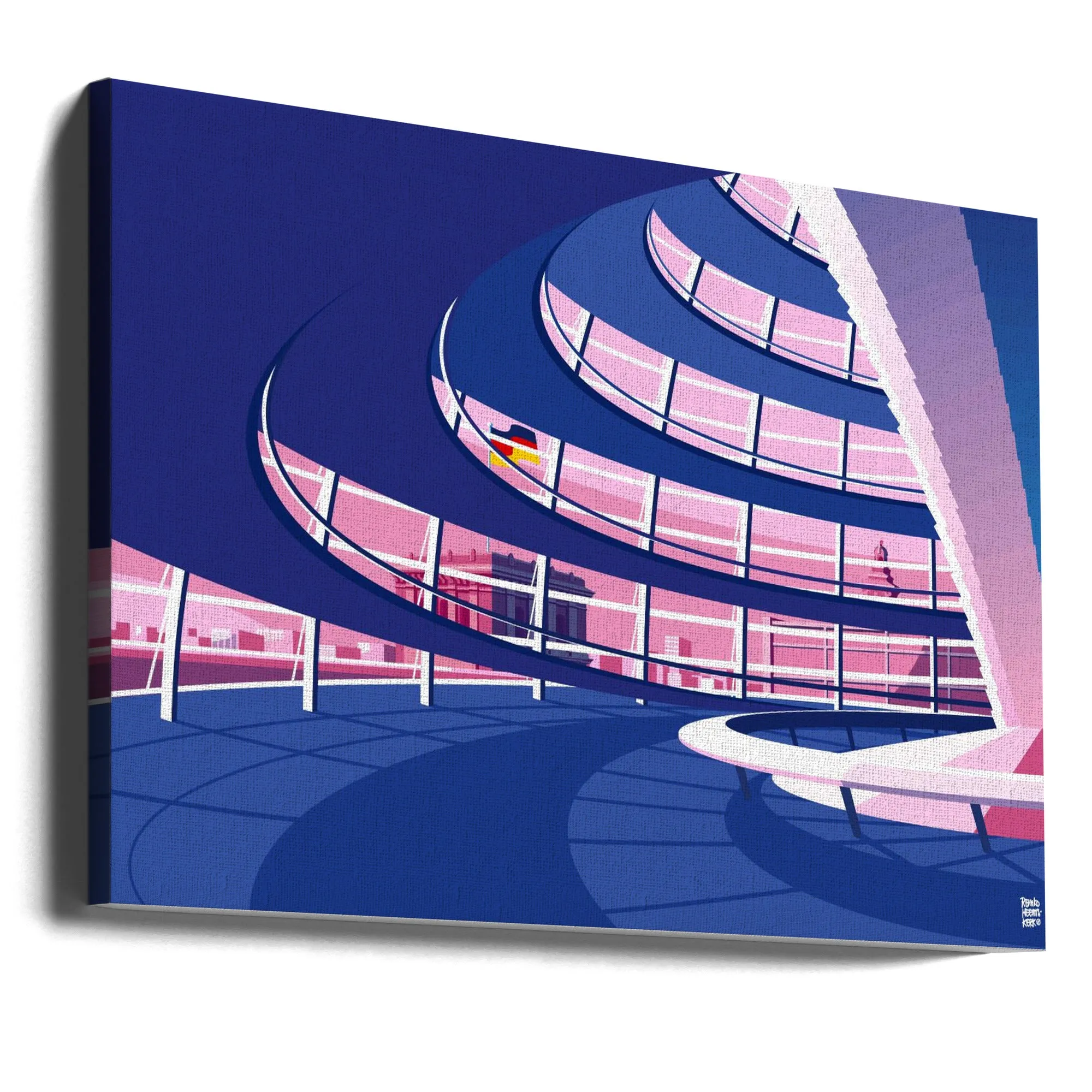 Berlin Reichstag - Stretched Canvas, Poster or Fine Art Print