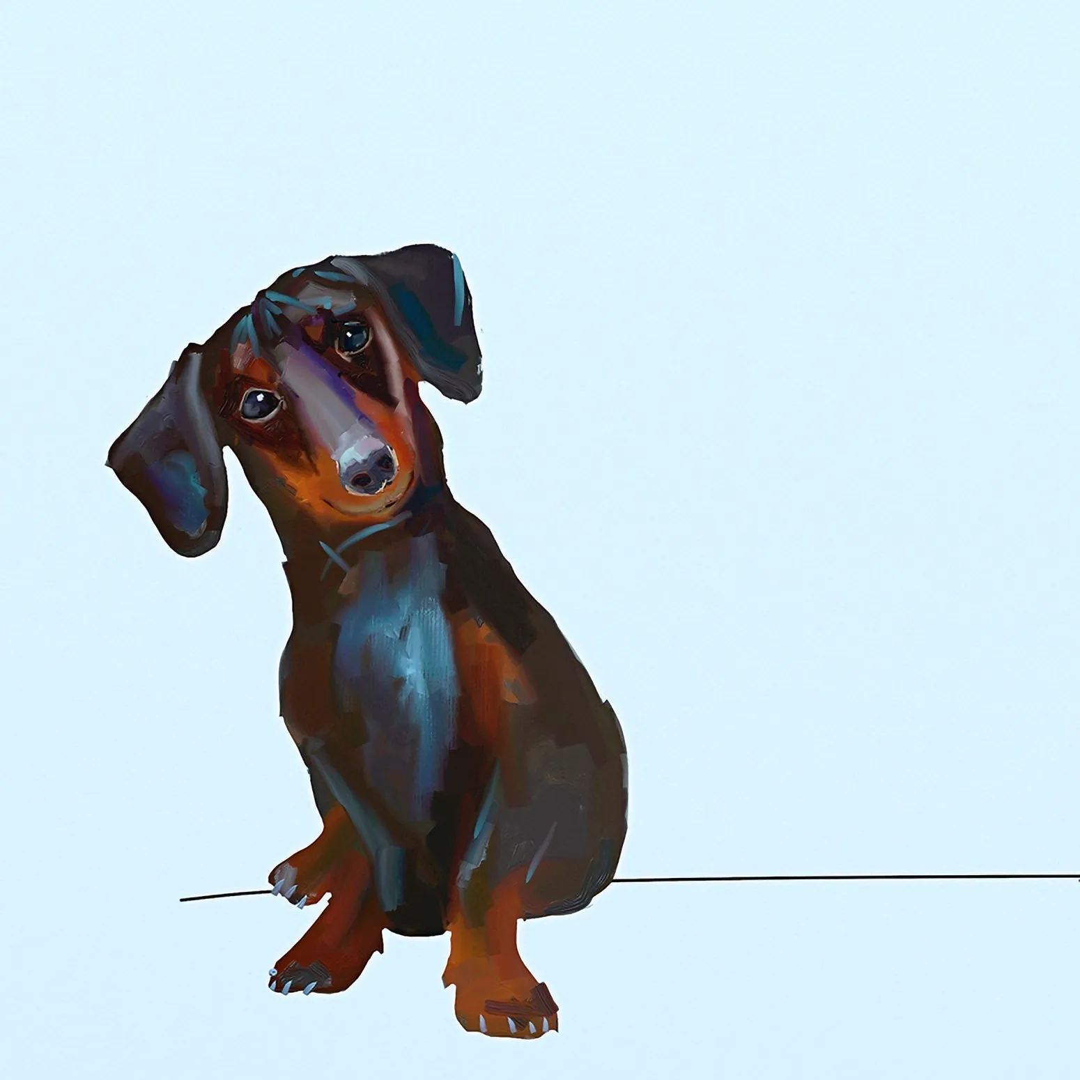 Best Friend - Tippy The Dachshund Canvas Wall Art