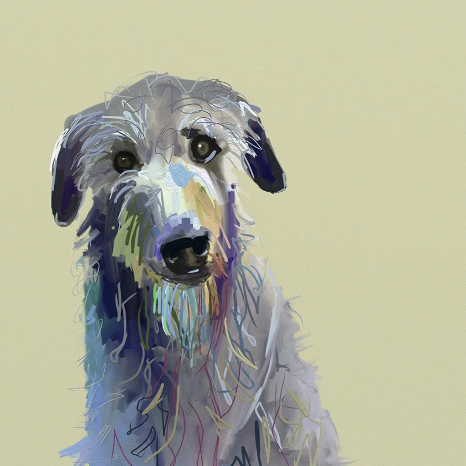 Best Friend - Wolfhound Canvas Wall Art