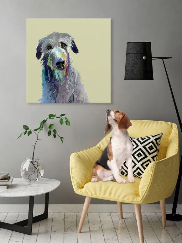 Best Friend - Wolfhound Canvas Wall Art