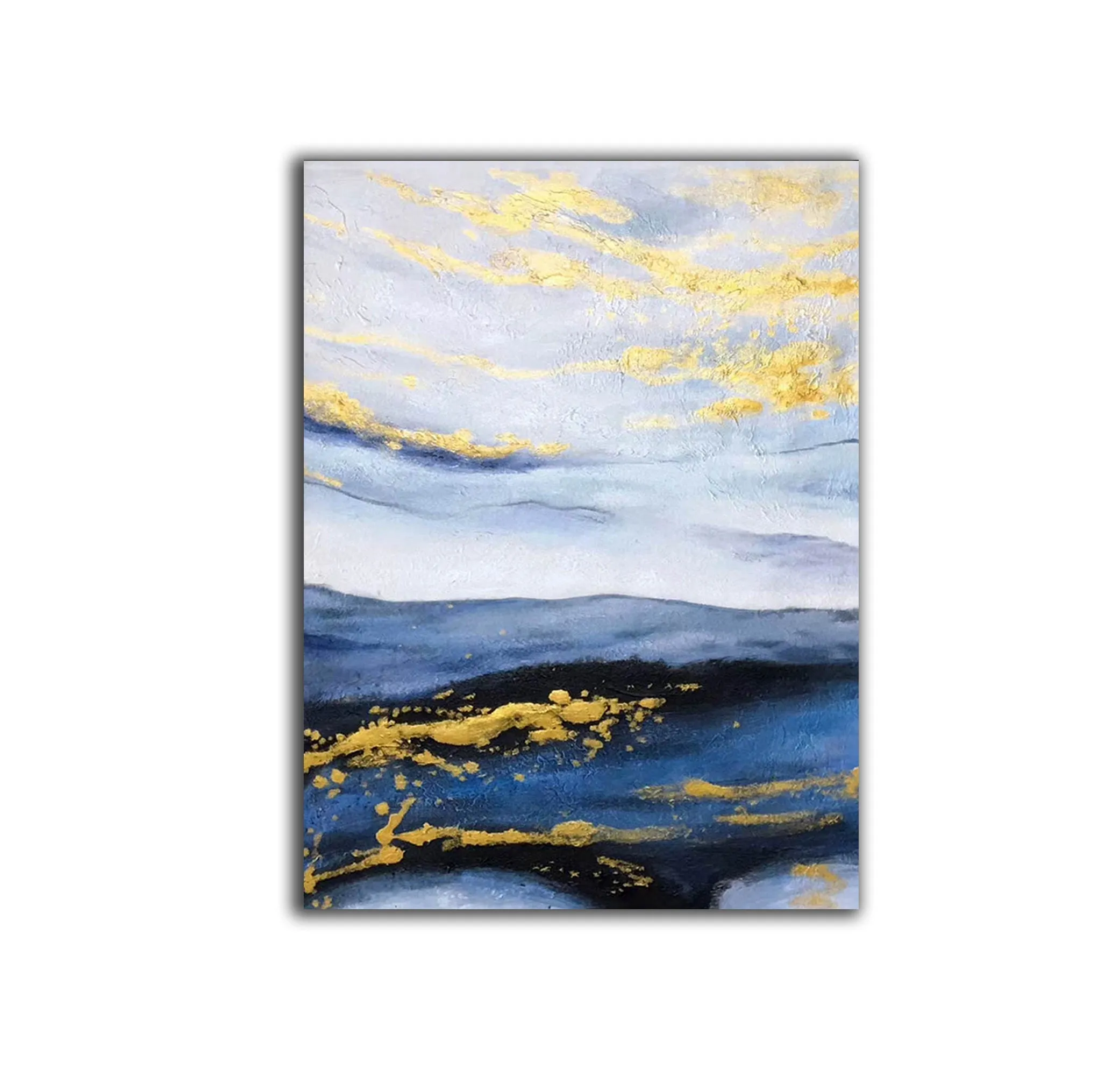 Blue Abstract Painting on Canvas Original Abstract Acrylic Painting Np096