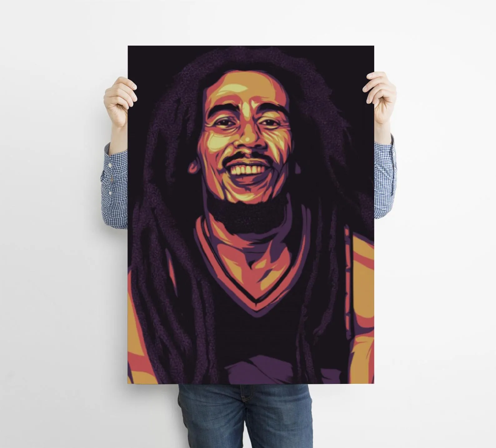 Bob Marley Custom Printing, Home Decor, Wall Hanging, Custom Canvas, Bob Marley Art, Singer Print, Jamaican Musician