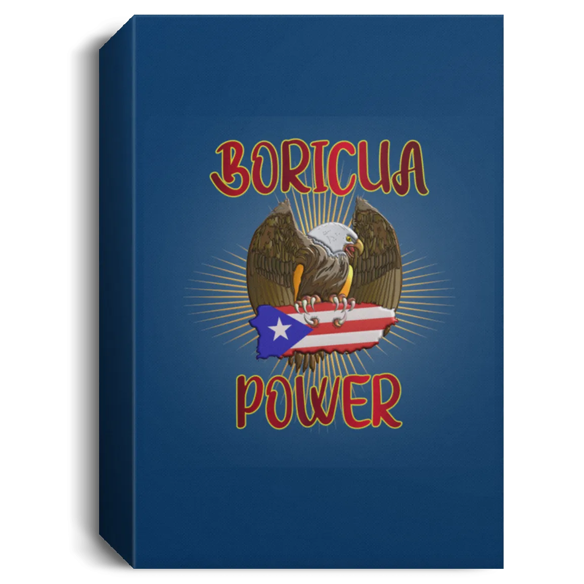 Boricua Power Deluxe Portrait Canvas 1.5in Frame