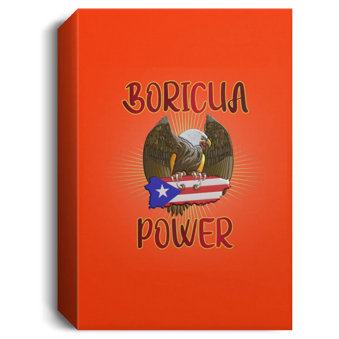 Boricua Power Deluxe Portrait Canvas 1.5in Frame