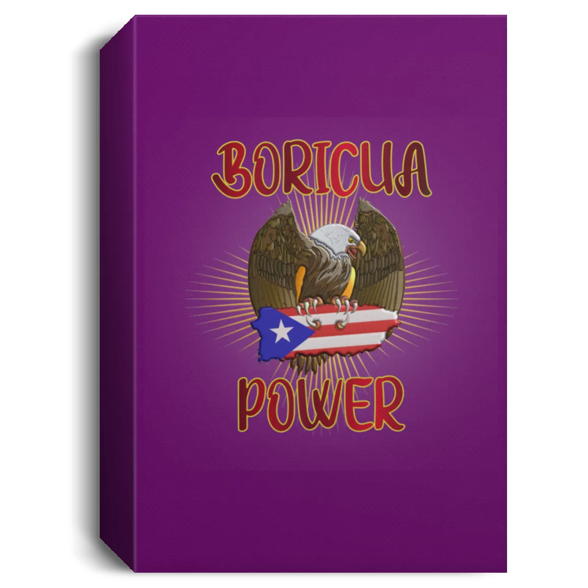 Boricua Power Deluxe Portrait Canvas 1.5in Frame