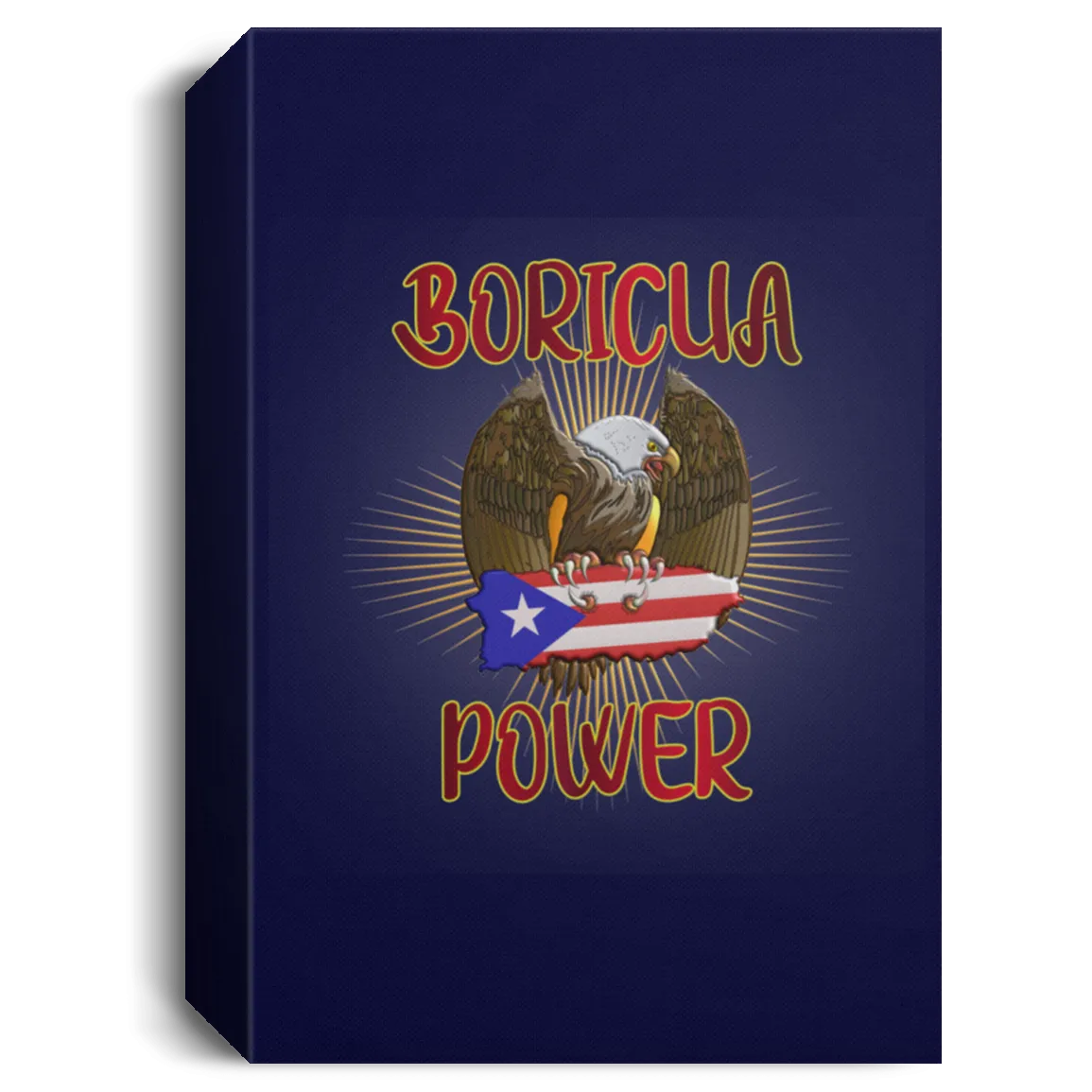 Boricua Power Deluxe Portrait Canvas 1.5in Frame