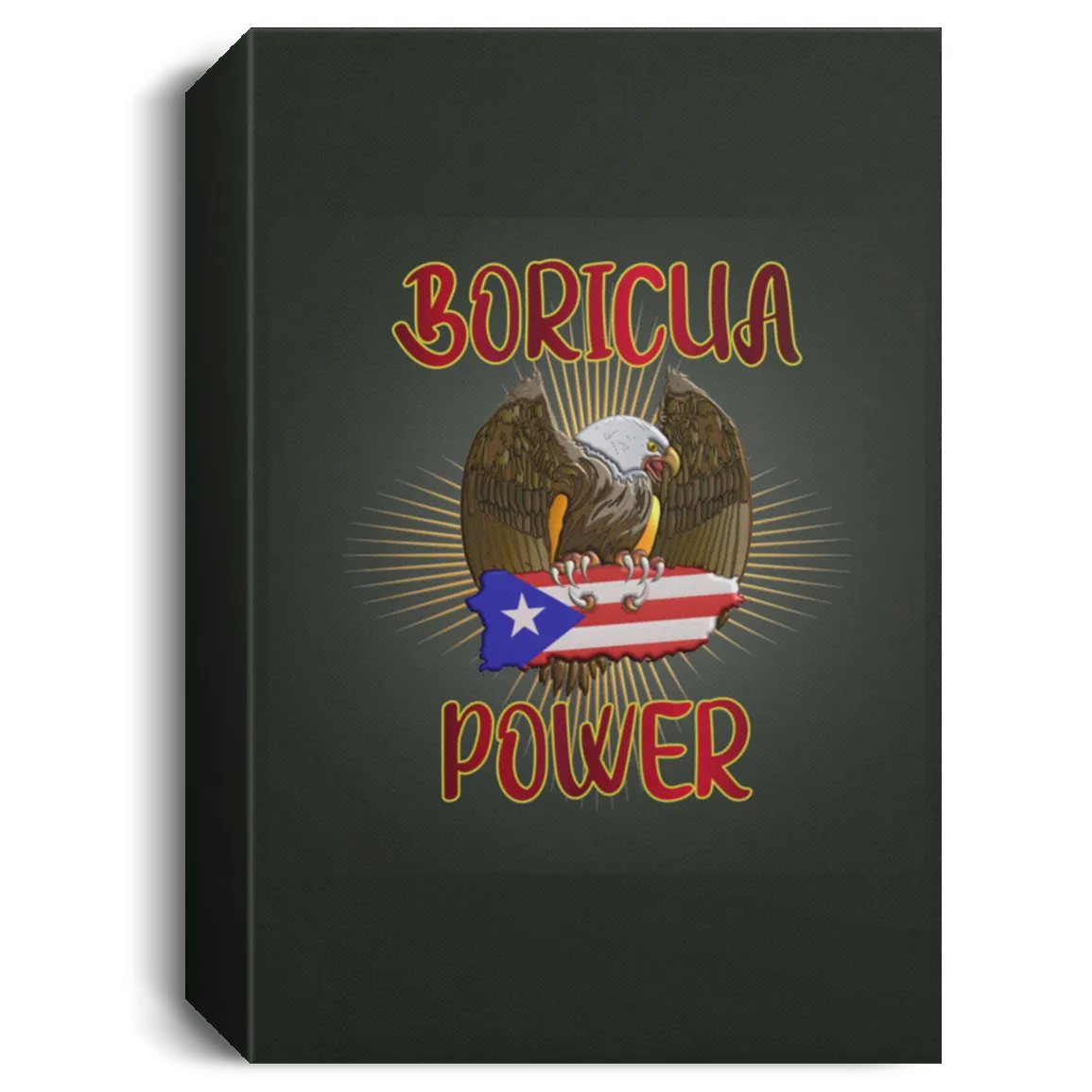 Boricua Power Deluxe Portrait Canvas 1.5in Frame