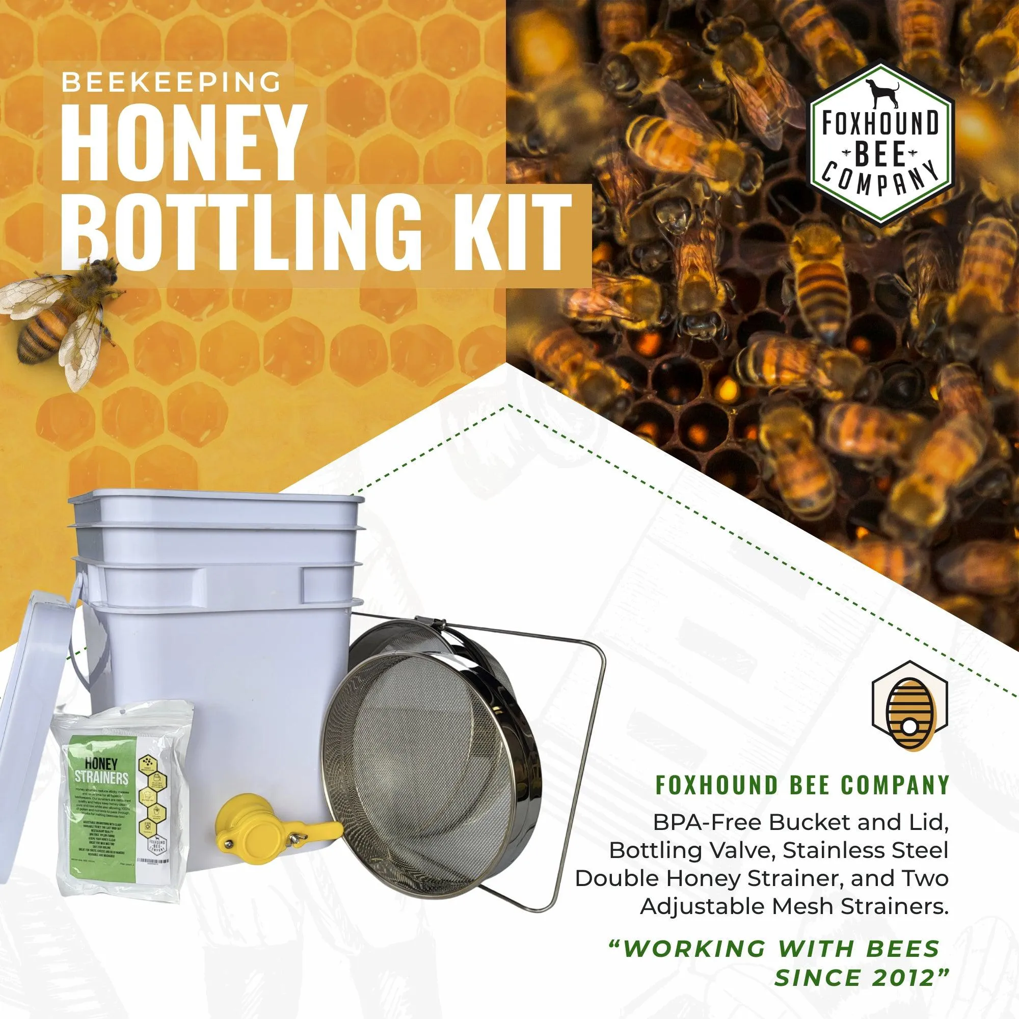 Bottling Bucket Kit with Honey Gate and Strainers