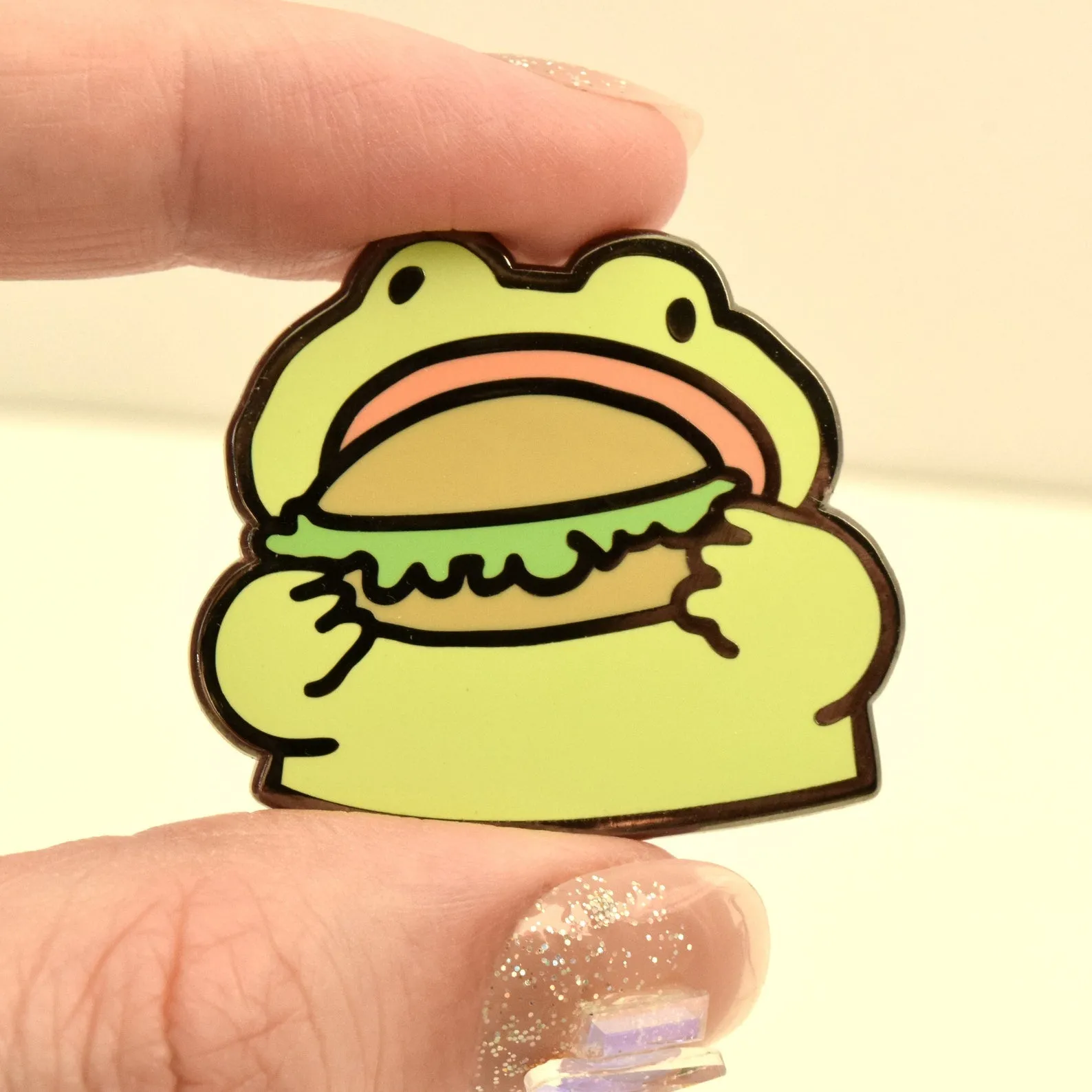 Burger Frog Pin