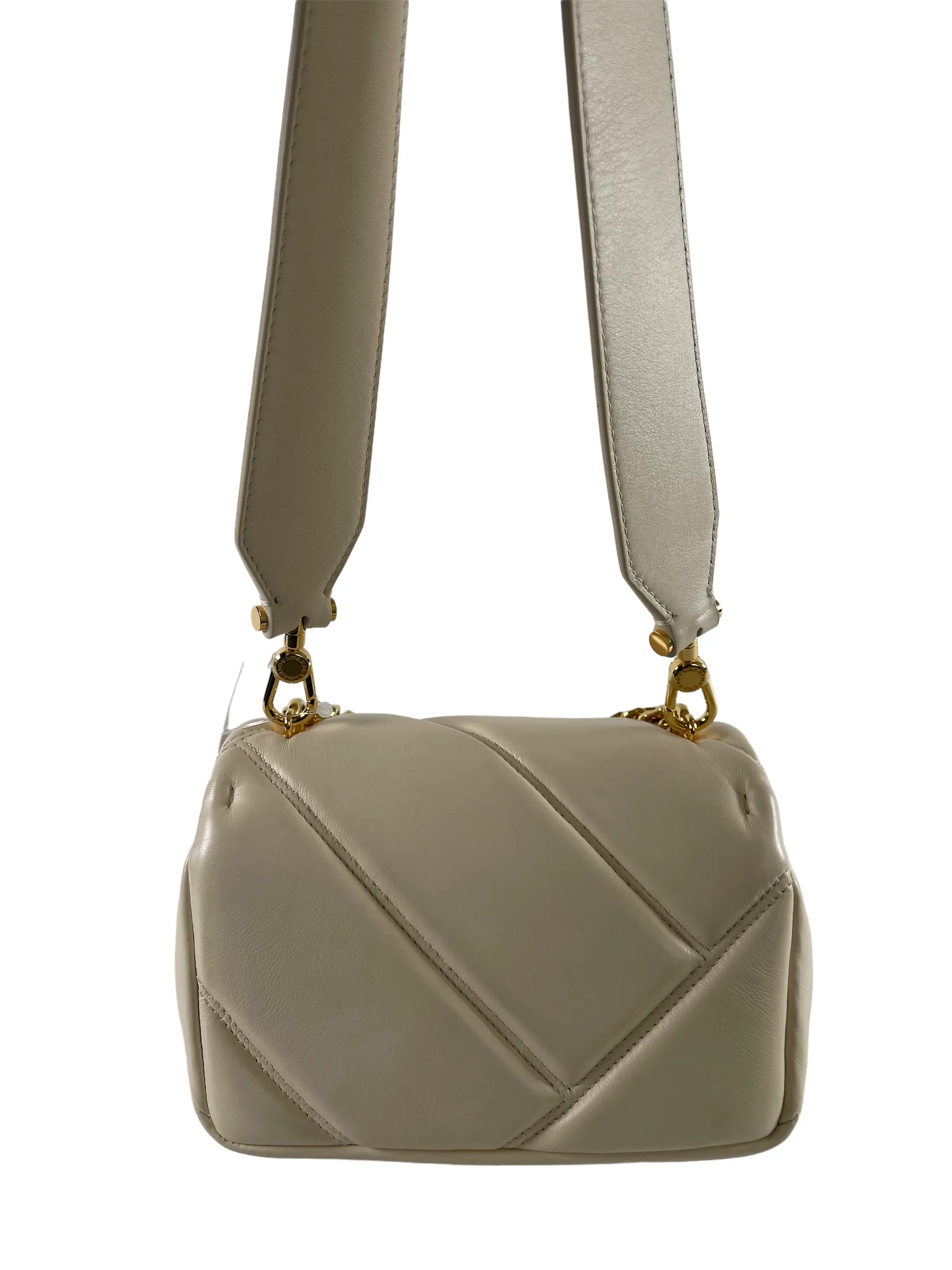 Bvlgari Serpenti Small White Leather Crossbody