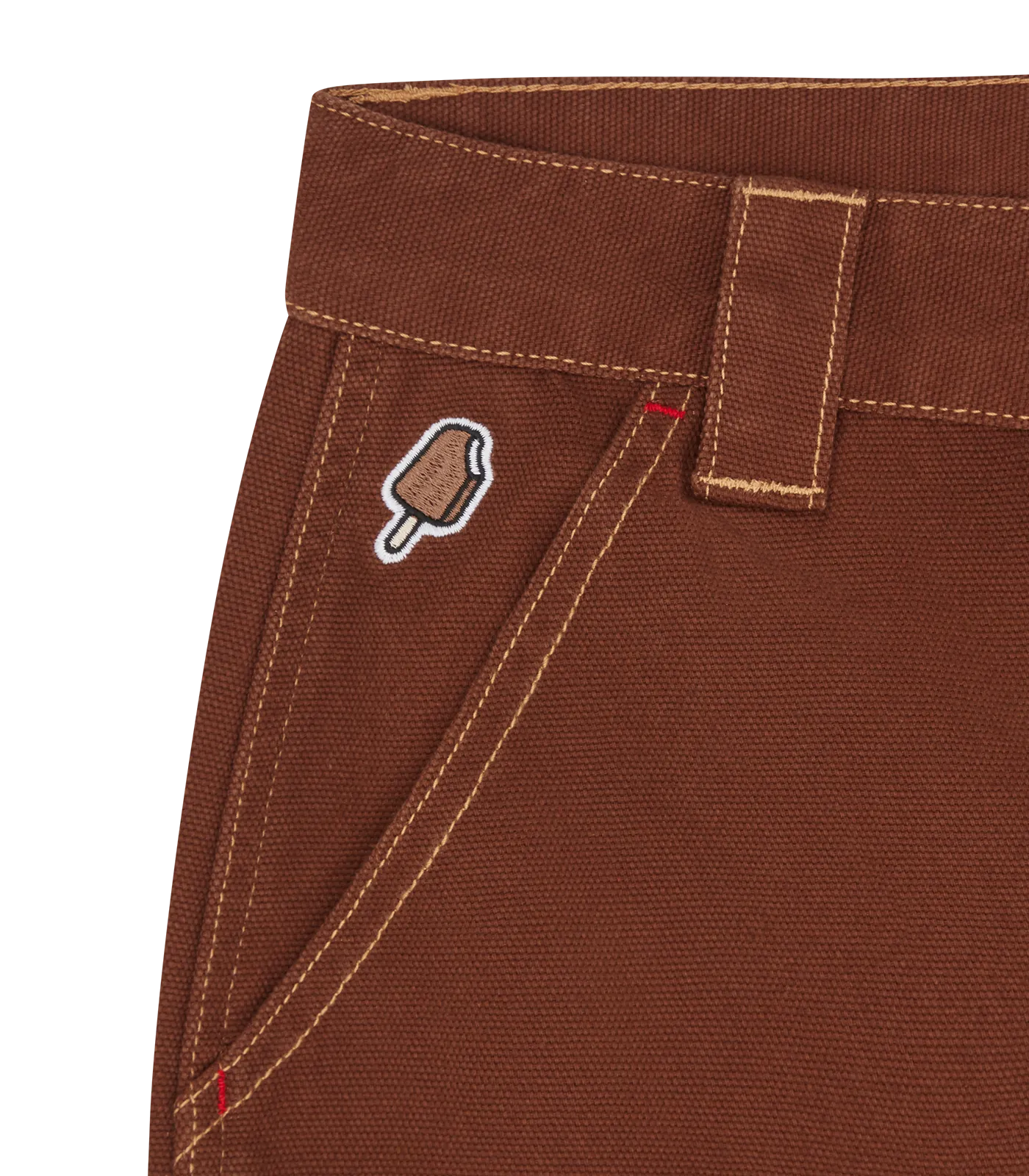 CANVAS CARPENTER SHORTS - BROWN