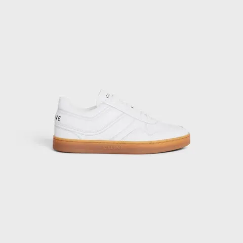 Celine Trainer Low Lace-up Sneraker in Calfskin Optic White/Beige