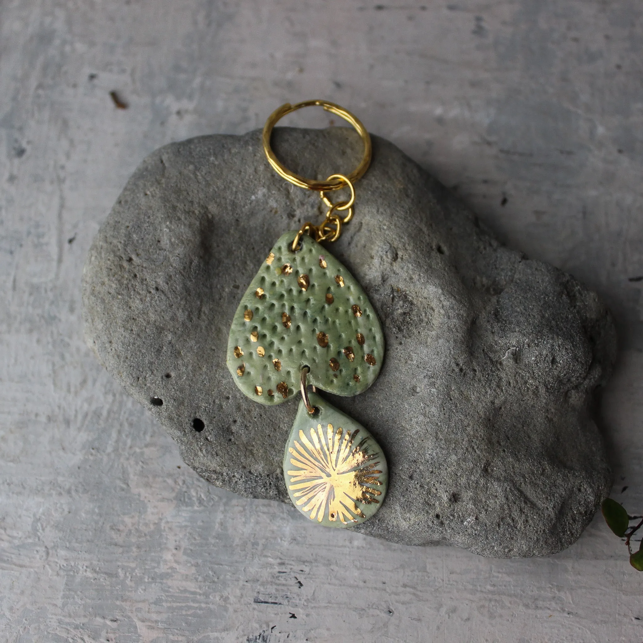 Ceramic Keychains / Bag tags by Katherine Wheeler