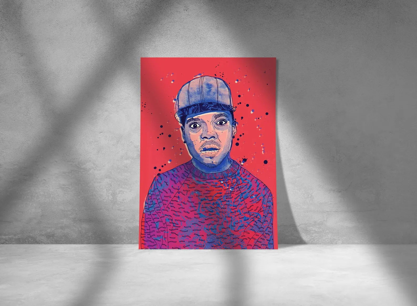 Chance The Rapper Poster, Custom Music Print, Music Poster, Custom Canvas, Home Decor, Wall Hangings, Chance Art