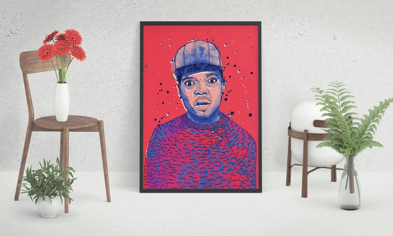 Chance The Rapper Poster, Custom Music Print, Music Poster, Custom Canvas, Home Decor, Wall Hangings, Chance Art