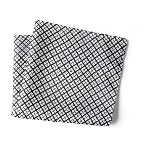 Chokore Black & White Pocket Square - Plaids line