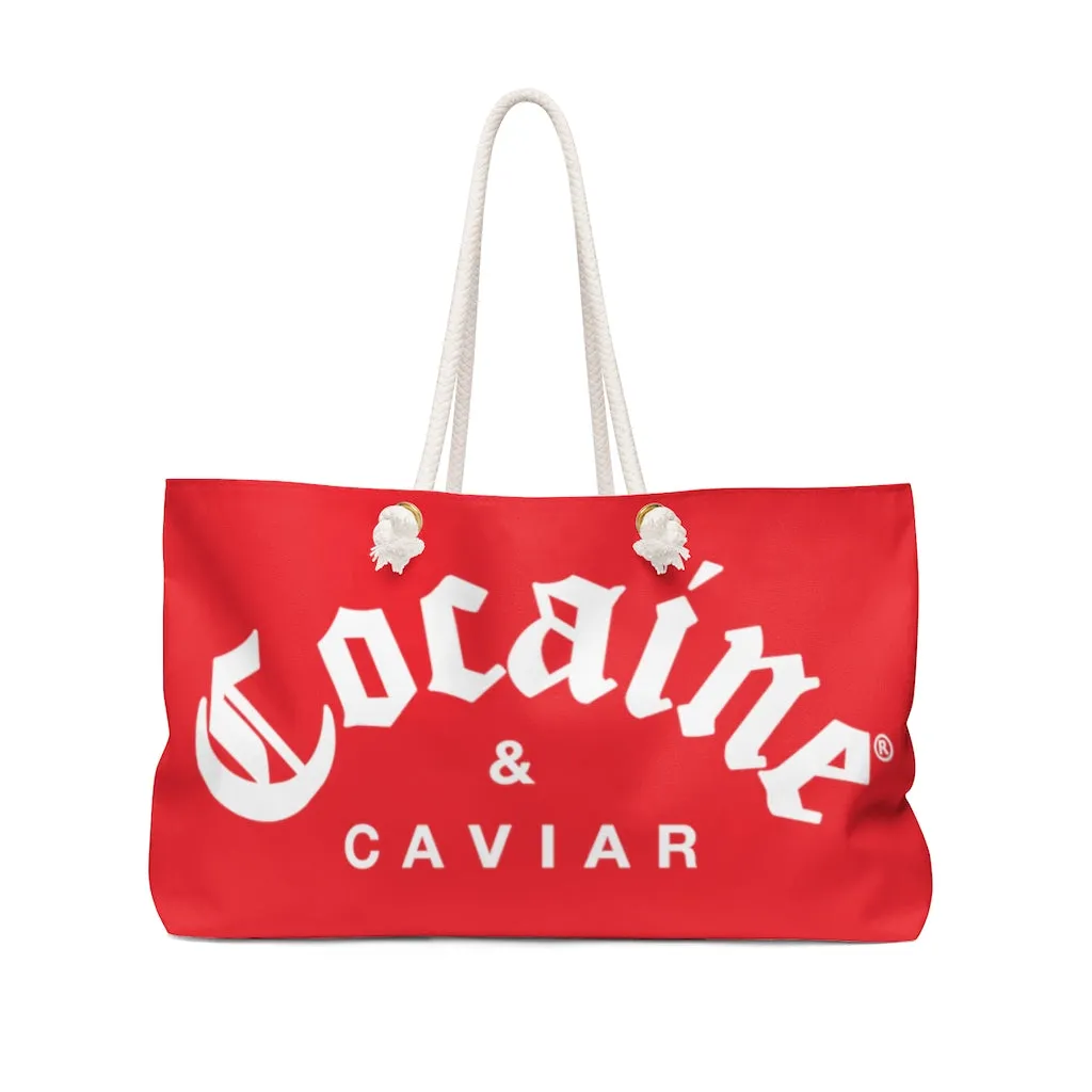 COCAINE & CAVIAR RED Weekender Bag