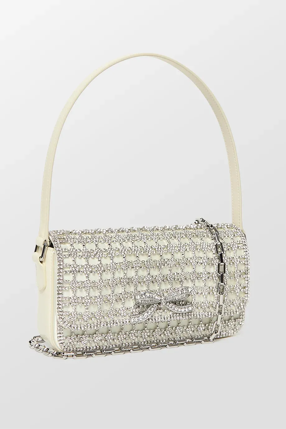 Crystal Bow Baguette Bag