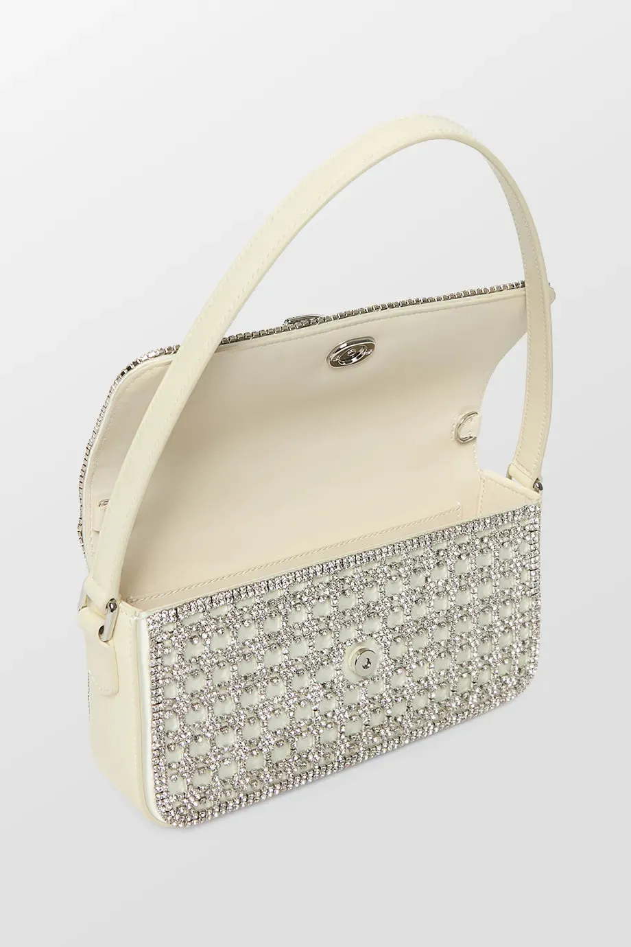 Crystal Bow Baguette Bag