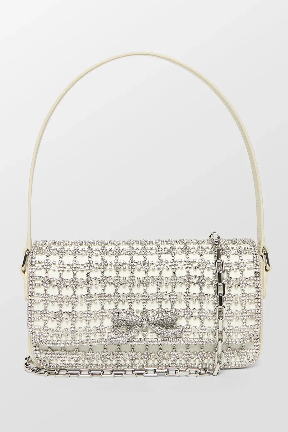 Crystal Bow Baguette Bag