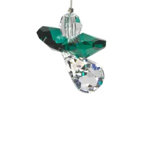 Crystal Fantasy Guardian Angel Suncatcher,  Emerald 24