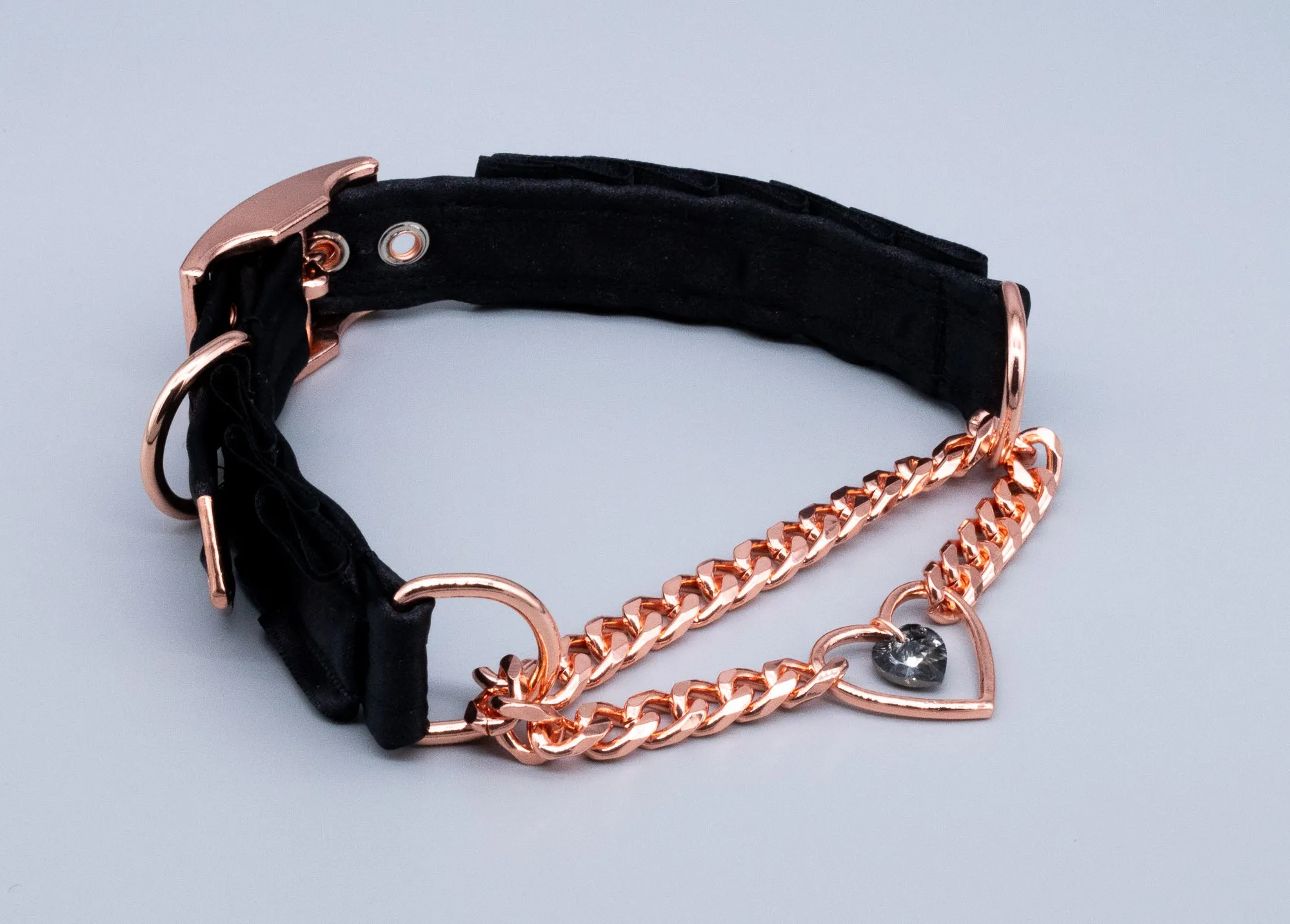 Design Your Own Petite Heart Swarovski Martingale Collar