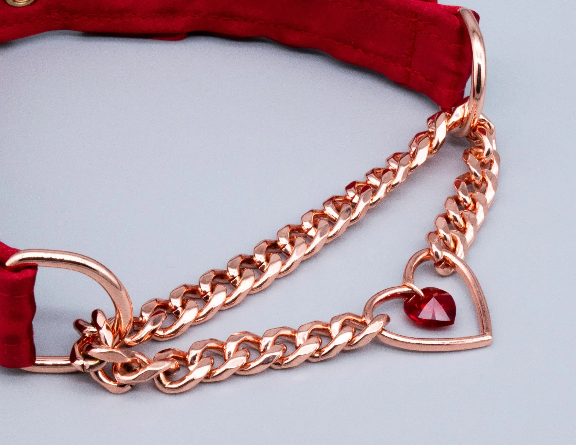 Design Your Own Petite Heart Swarovski Martingale Collar