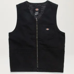 Dickies Carpenter Duck Vest (Stonewashed Black)