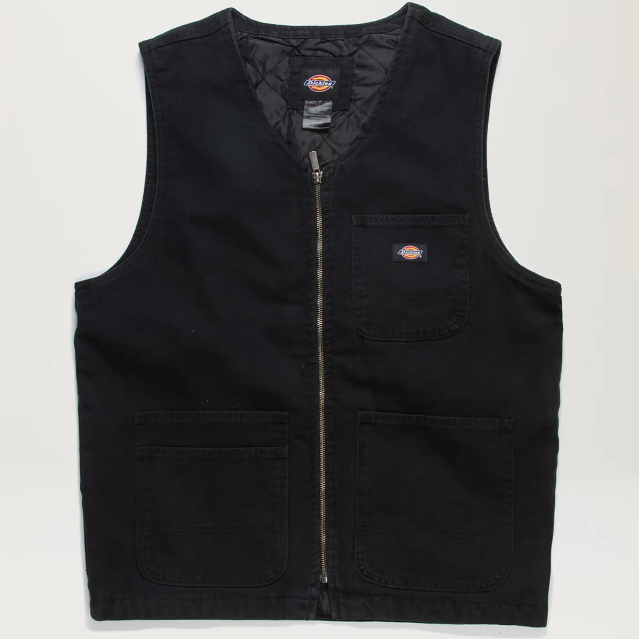 Dickies Carpenter Duck Vest (Stonewashed Black)