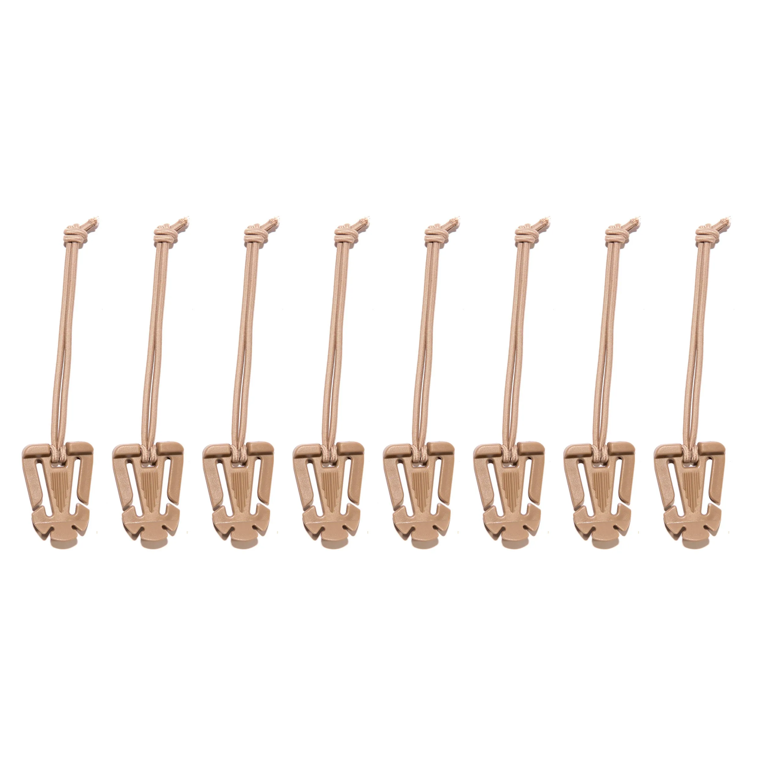 Elastic Tech Panel Clips (Web Dominators) - Coyote Tan | 8pc Kit