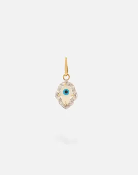 Evil Eye Charm - Hamsa Hand with Diamonds Small