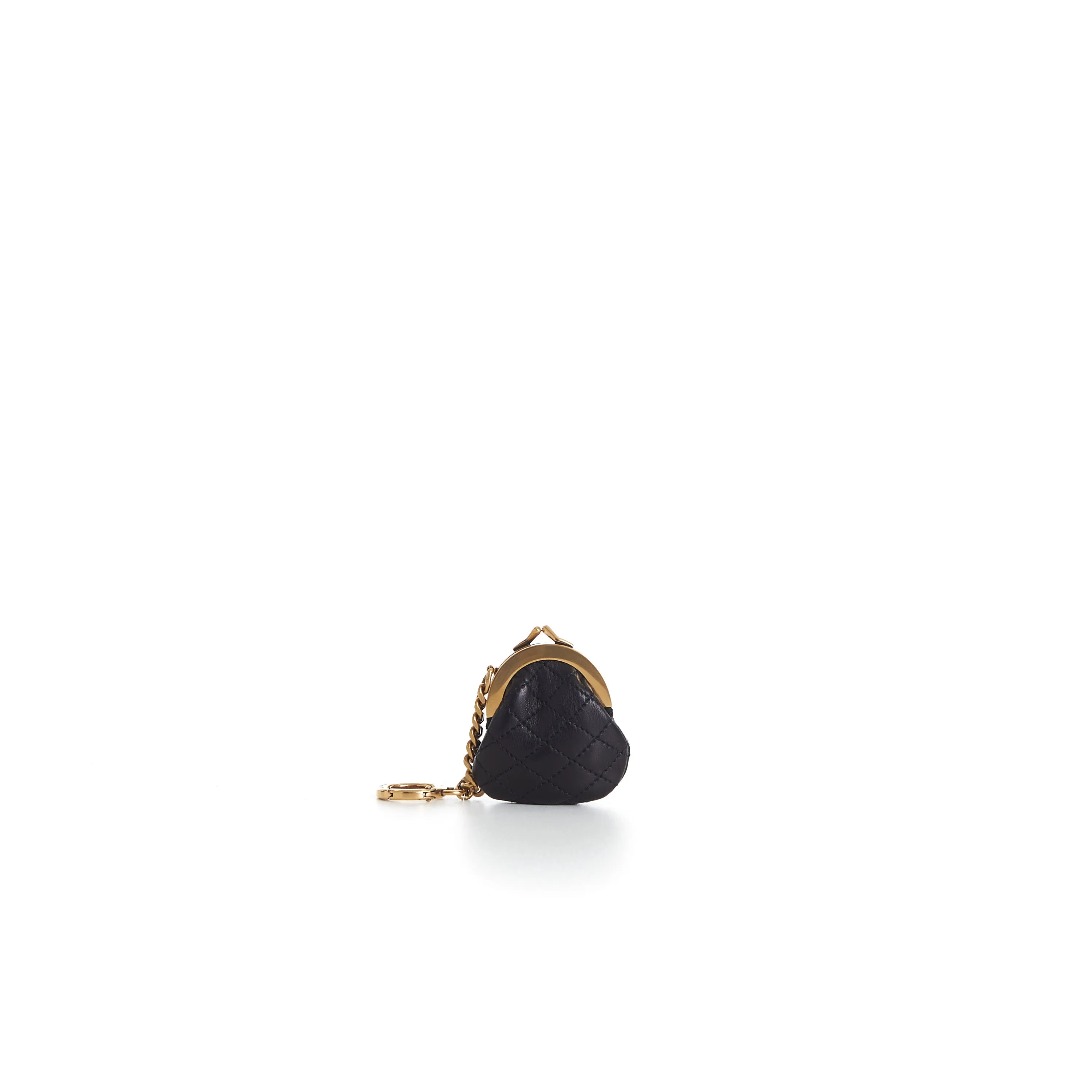 Gaby Mini Purse Keyring In Quilted Lambskin