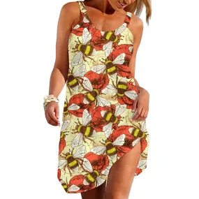 Gearhuman 3D Bee Sleeveless Beach Dress