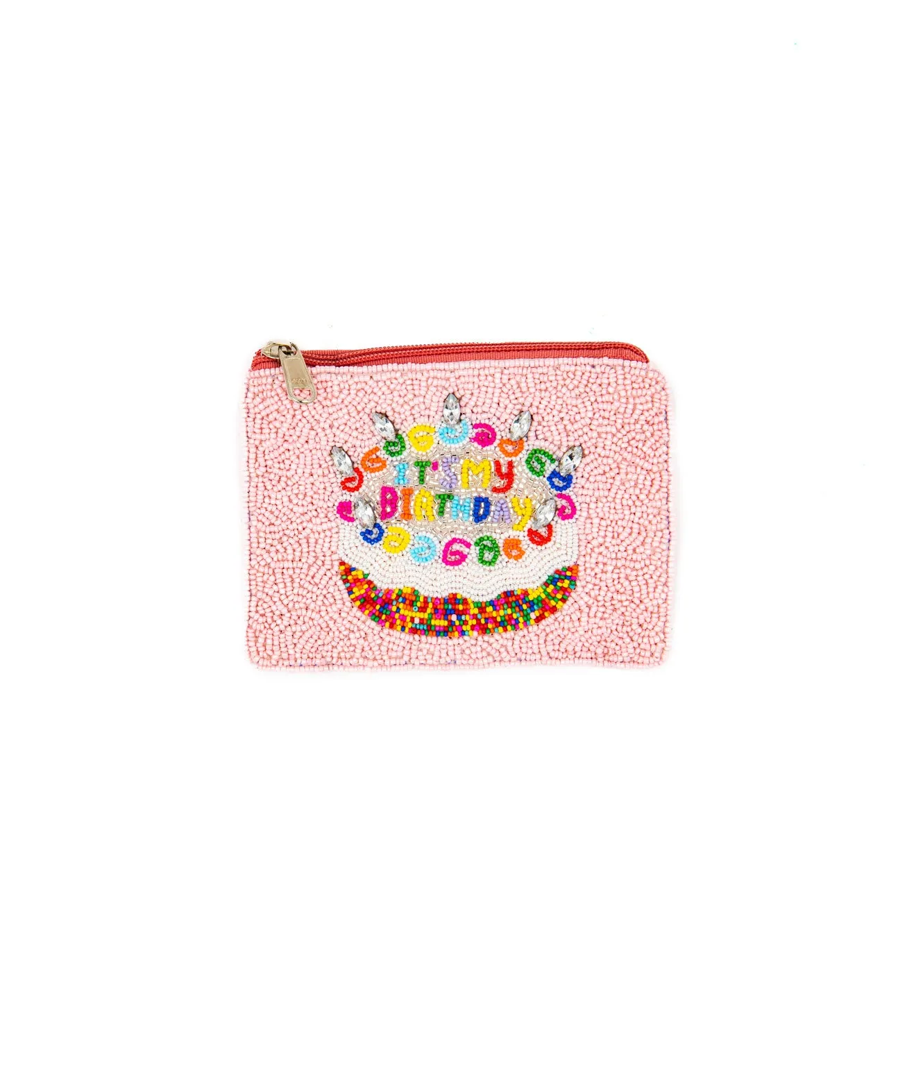 Happy Birthday Beaded Pouch