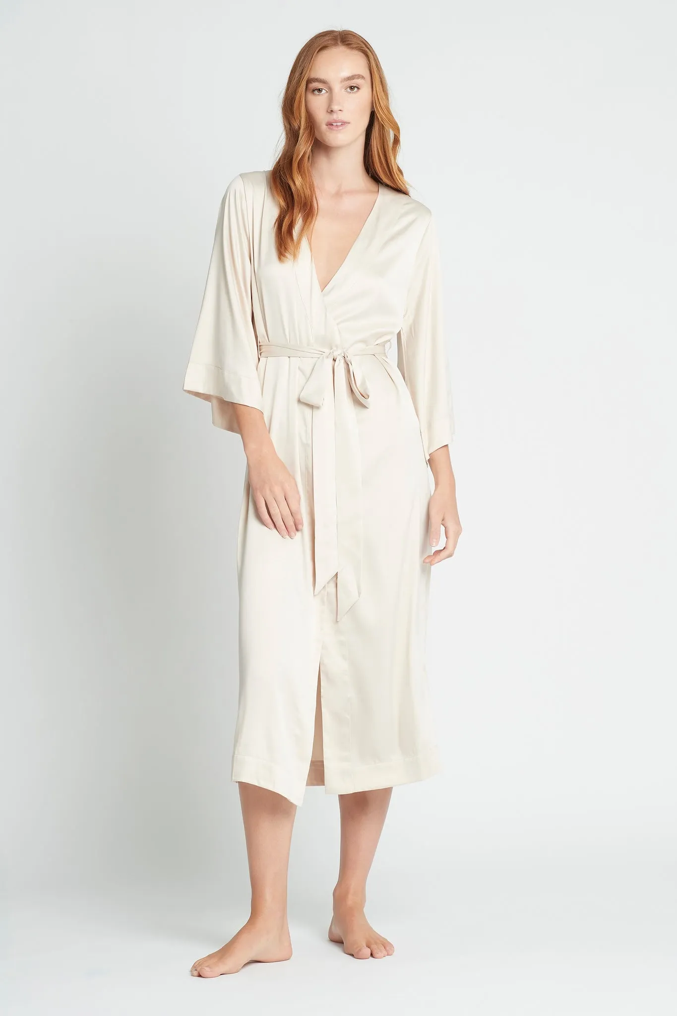 Jasmine Long Robe - Champagne