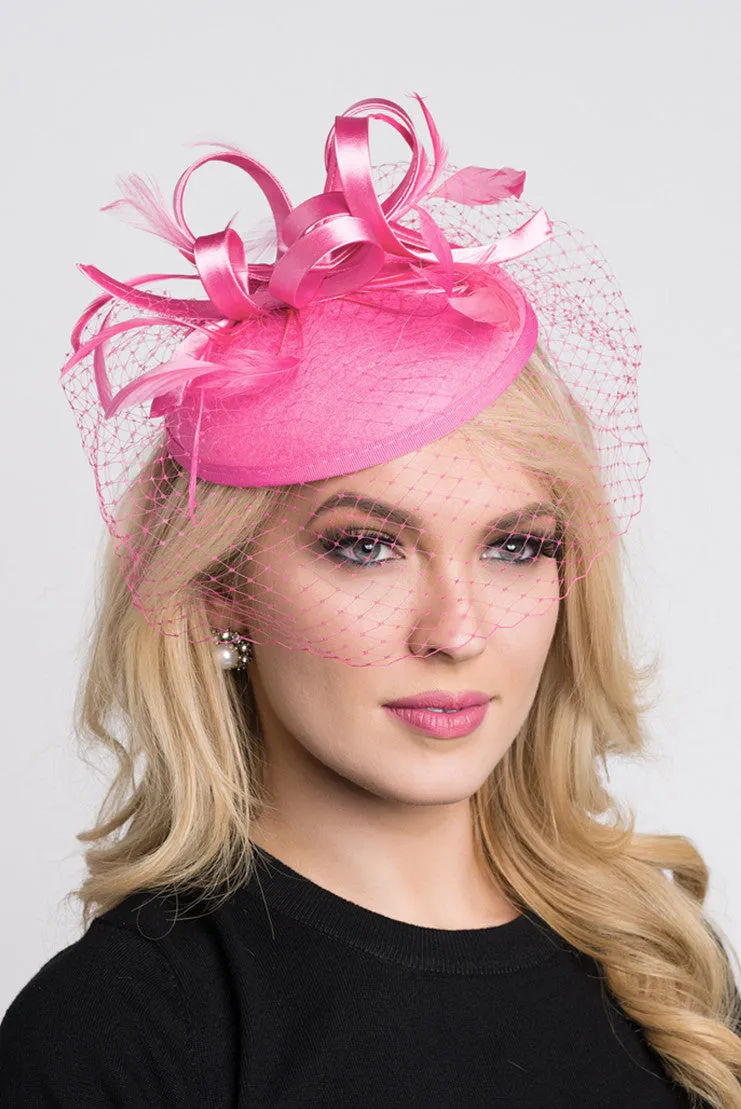 Juliet Felt Fascinator - Pink